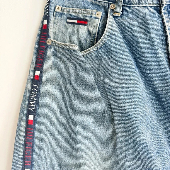 Vintage Tommy Hilfiger Patch + Side Detail Relaex Fit Jeans 33/34 - Picture 3 of 7